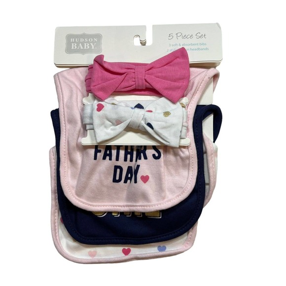 Hudson Baby 5 Piece Fathers Day Theme Set New - Picture 1 of 5